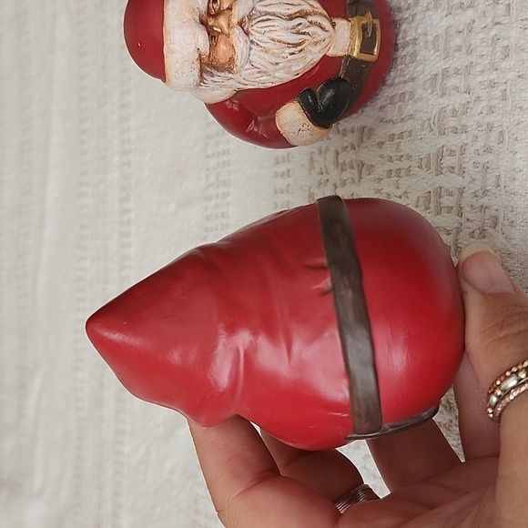 Vintage Holiday Christmas Santa shelf sitters trinkets Ceramics signed 1992 - Picture 5 of 10